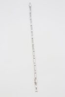 Silver renk taş detaylı ince plaka bileklik