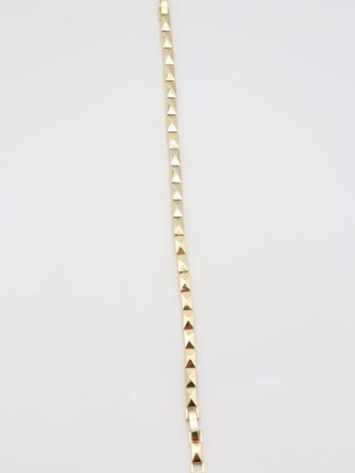 Gold renk dikdörtgen desenli bileklik