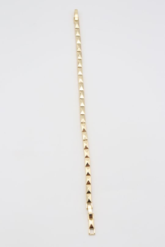 Gold renk dikdörtgen desenli bileklik