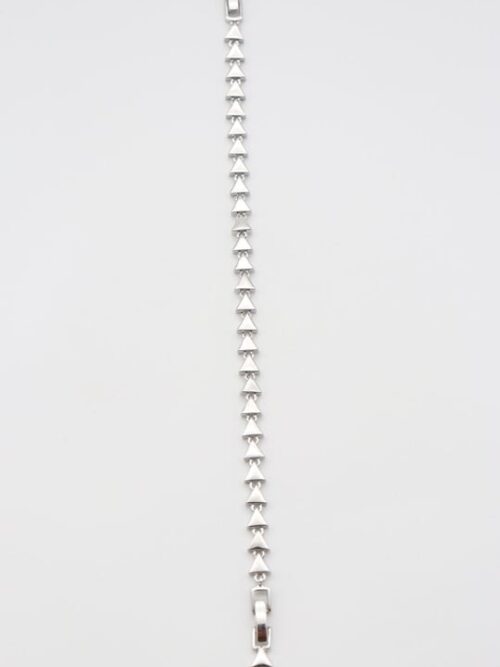 Silver renk düz plaka üçgen bileklik