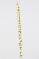 Gold renk desenli kalın plaka bileklik