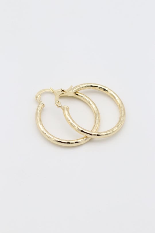 Gold renk boru halka küpe (30mm)