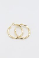 Gold renk desenli halka küpe (30mm)