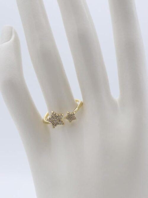 Gold renk yıldız taşlı yüzük