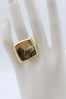 Gold renk kare plaka yüzük