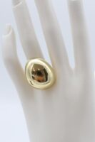 Gold yuvarlak plaka yüzük