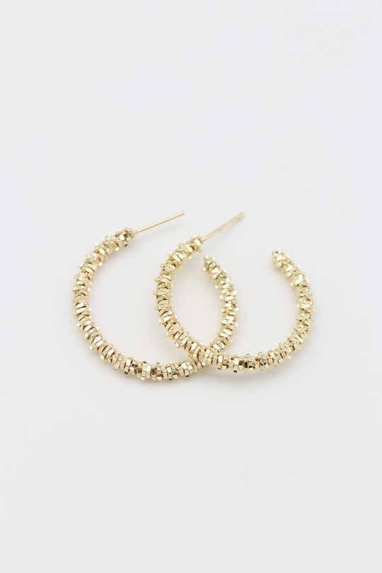 Gold renk yarım halka küpe (30mm)