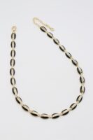 Gold renk siyah mineli choker boy kolye