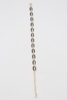 Gold renk siyah mineli ayarlanabilir bileklik