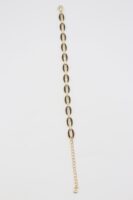 Gold renk kahverengi mineli ayarlanabilir bileklik