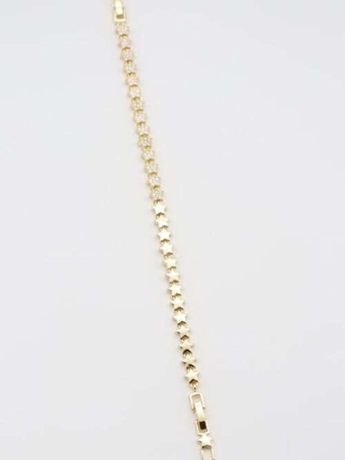 Gold renk yarısı taşlı yıldız bileklik