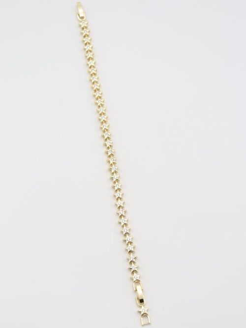 Gold renk mini taş detaylı yıldız bileklik