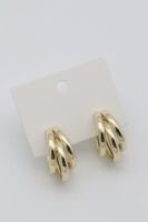 Gold renk 3 dilim halka küpe