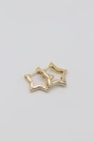 Gold renk taş detaylı yıldız küpe (17mm)