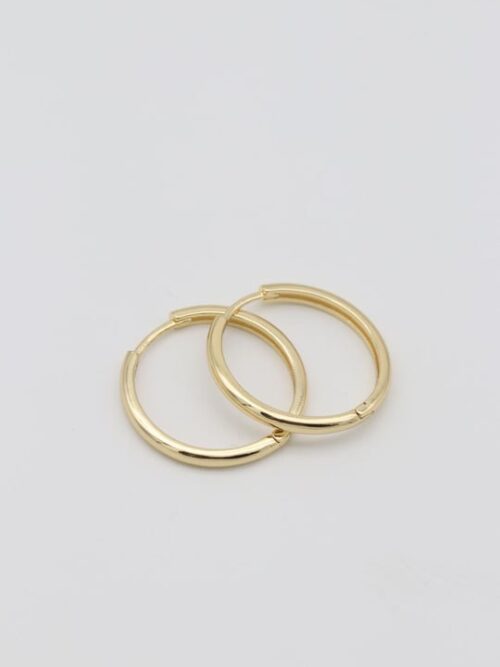 Gold renk ince halka küpe (25mm)