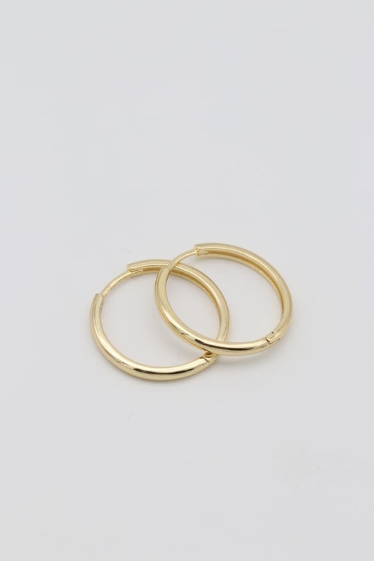 Gold renk ince halka küpe (25mm)