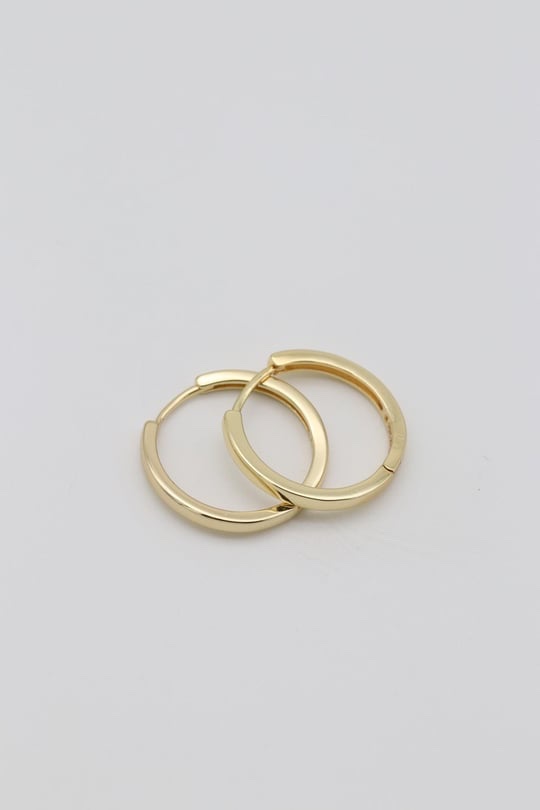 Gold renk ince halka küpe (20mm)