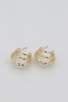 Gold renk çoklu burgu küpe (20mm)