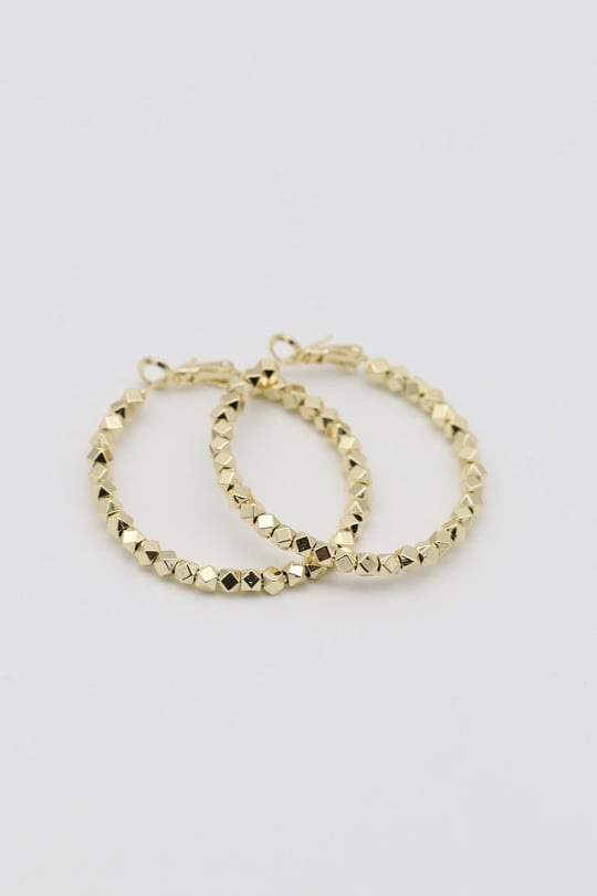 Gold renk dorika halka küpe (40mm)