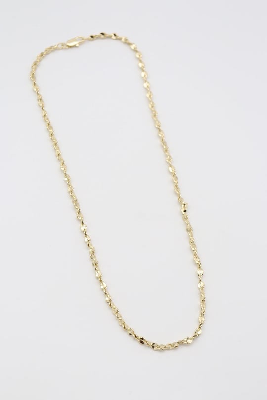 Gold renk desenli zincir kolye