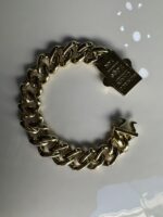 Gold kalın taş detaylı gurmet bileklik