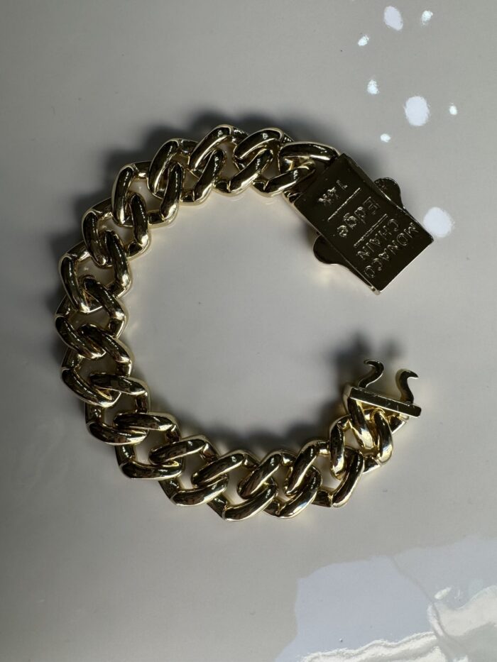 Gold kalın taş detaylı gurmet bileklik