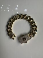 Gold renk düz gurmet bileklik