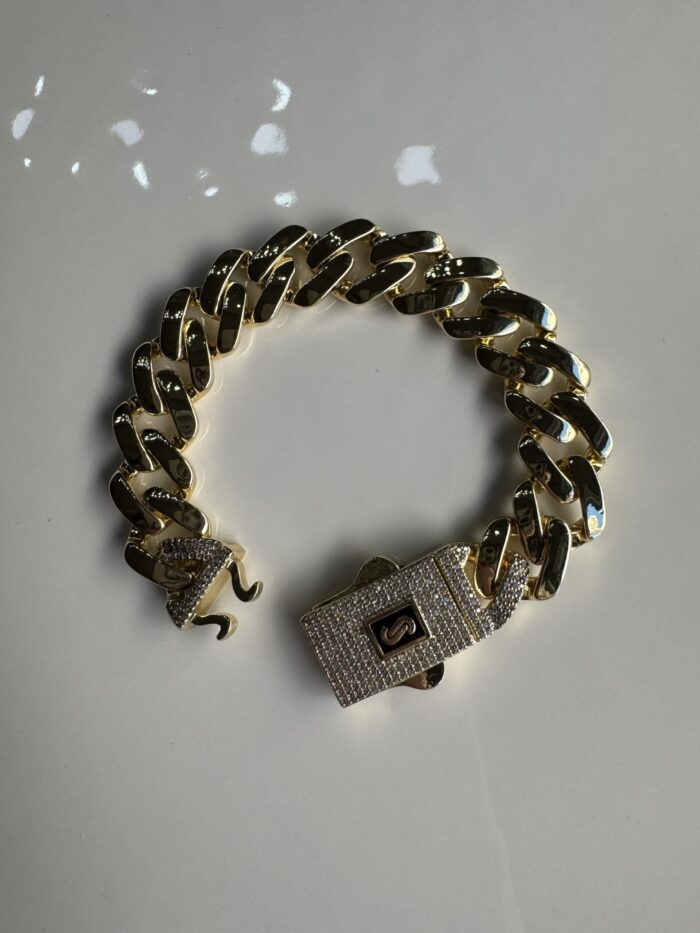 Gold renk düz gurmet bileklik