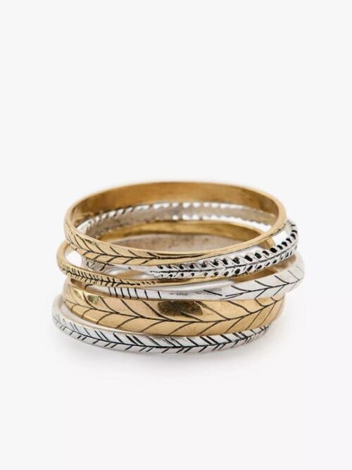 Gold rose silver çoklu kelepçe