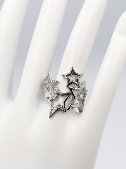 Silver renk yıldız yüzük