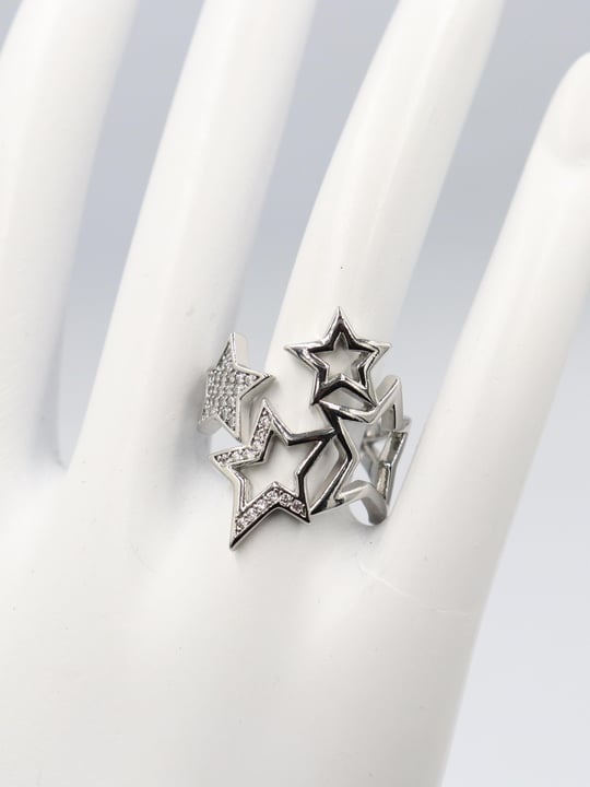 Silver renk yıldız yüzük