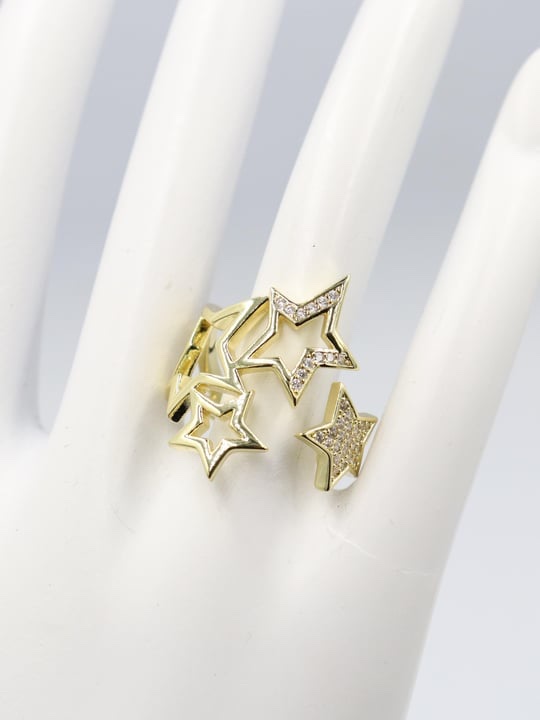 Gold renk yıldız yüzük