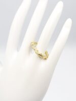 Gold renk mini top detaylı yüzük