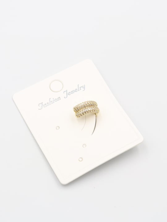 Gold renk çift sıra kıkırdak (earcuff) küpe