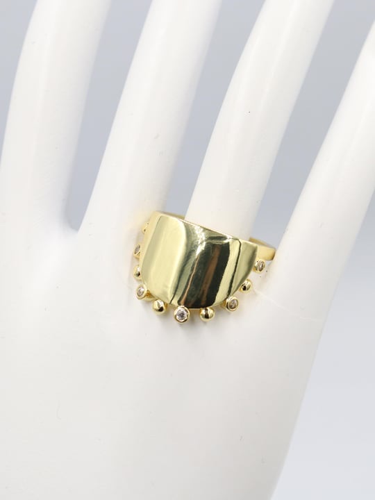 Gold renk plaka yüzük