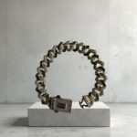 Gold renk orta boy taş detaylı gurmet bileklik