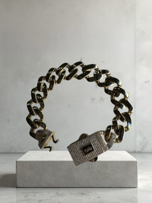 Gold renk düz gurmet bileklik