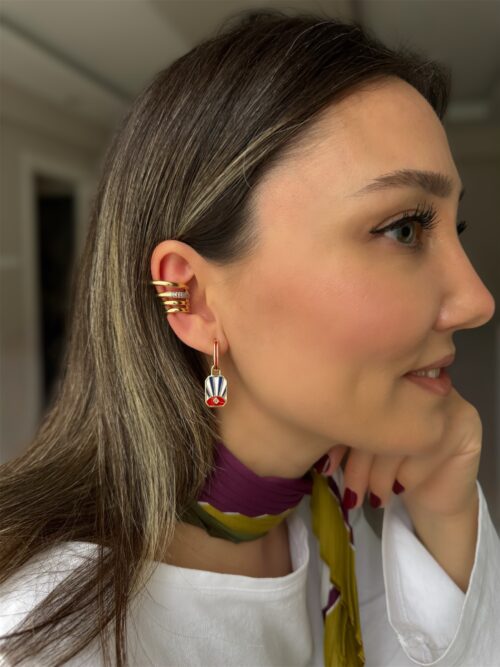 Gold renk çoklu kıkırdak (earcuff)küpe