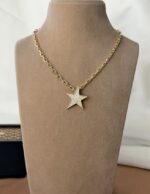 Gold renk yıldız uçlu kolye