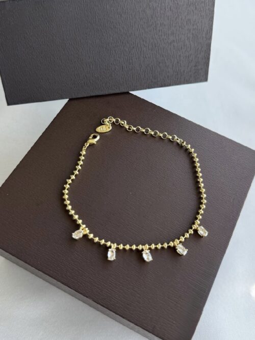 Gold renk baget taş uçlu bileklik