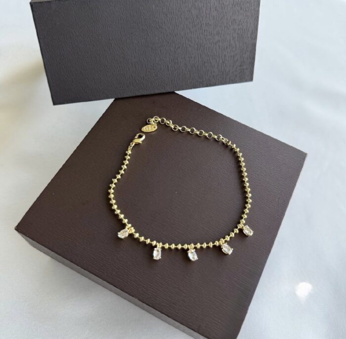 Gold renk baget taş uçlu bileklik