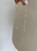 Gold renk yarı su yolu yarı zincir bileklik