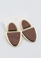 Gold kahve tasarım küpe (70mm)