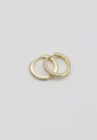 Gold renk taşlı halka küpe (17mm)