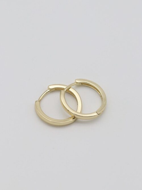 Gold renk düz halka küpe (12mm)