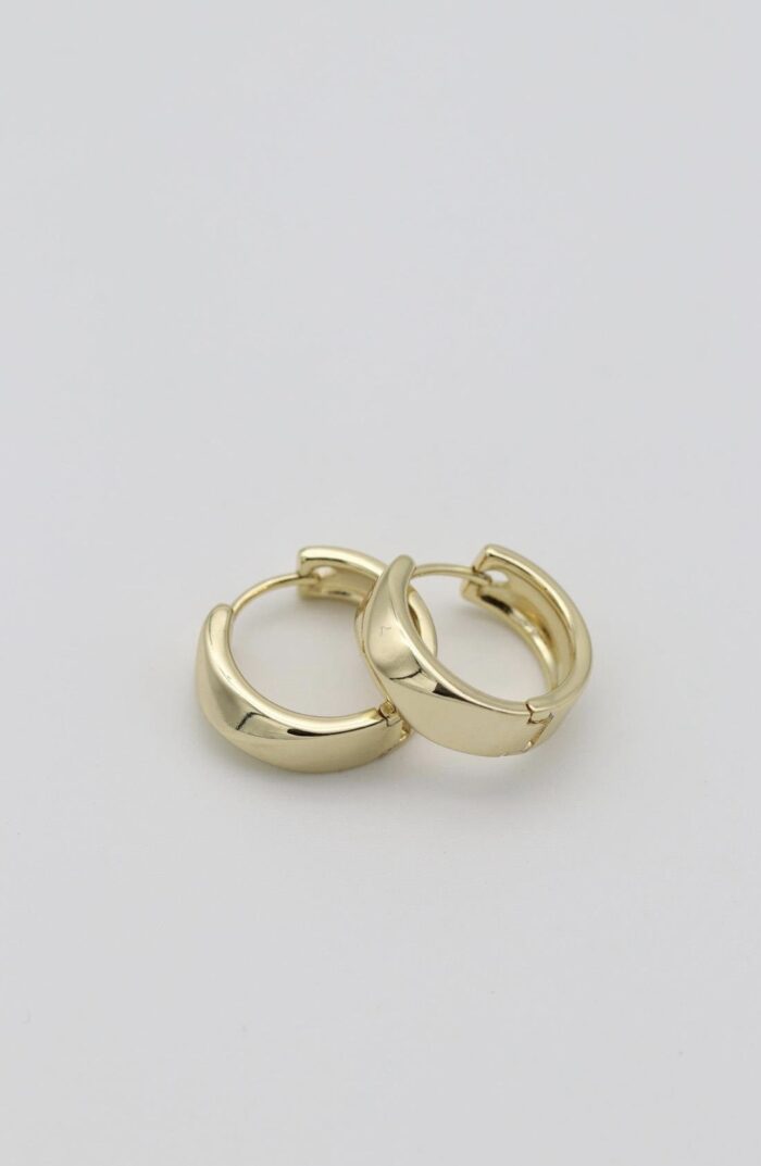 Gold renk kalın halka küpe (15mm)