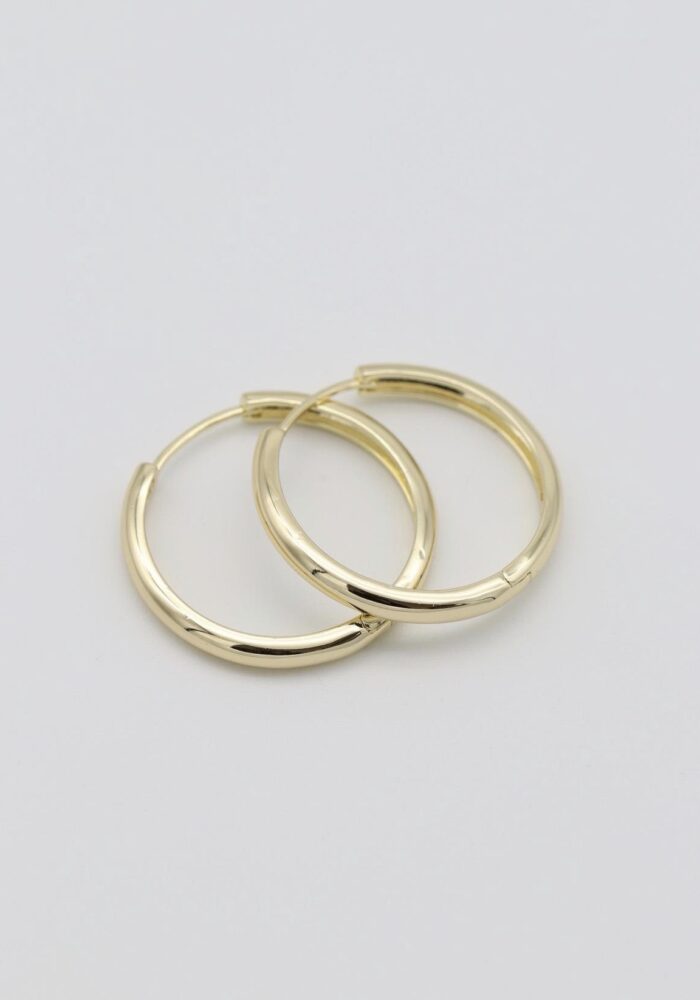 Gold renk ince büyük boy halka küpe (27mm)