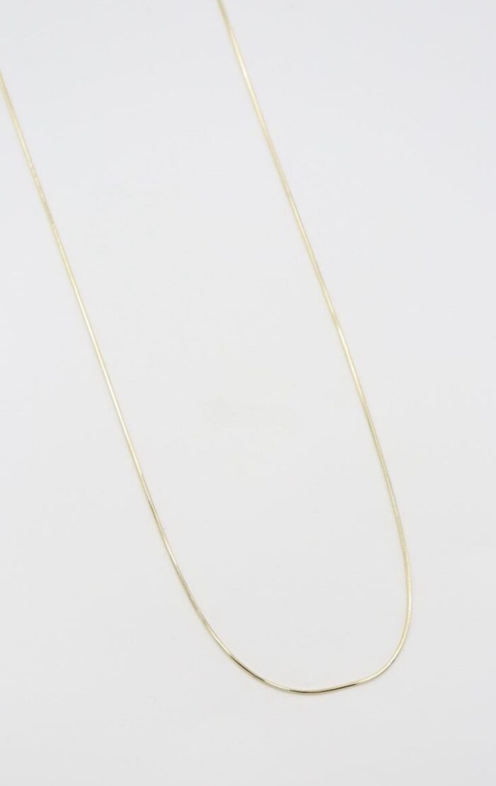 Gold renk ince boru italyan zincir kolye