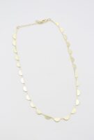 Gold renk yarım plaka tasarım kolye