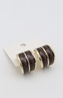 Gold renk kahverenk mineli küpe (30mm)